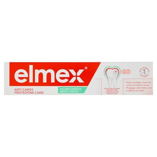 Oferta limitada: ELMEX - Pasta de dientes Elmex contra la caries, aliento fresco, 0% colorantes – caries – dientes sensibles, encías dolorosas, protección del esmalte – 75 ml de 9.59 € a 9.59 € (ahorro 0.00%)
