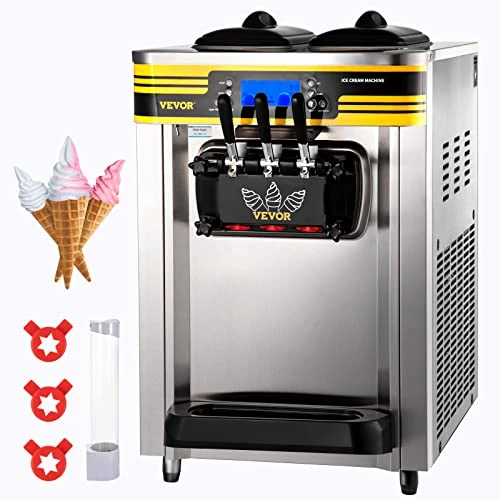 Zeitlich begrenztes Angebot: VEVOR Kommerzielle Softeismaschine 22-30 L/h Profi-Eismaschine mit LCD-Display, 3 Geschmacksrichtungen, Edelstahltrichter, Desktop-Design für Gastronomie & Gewerbe von 1299.90 € auf 1299.90 € (0.00% Rabatt)
