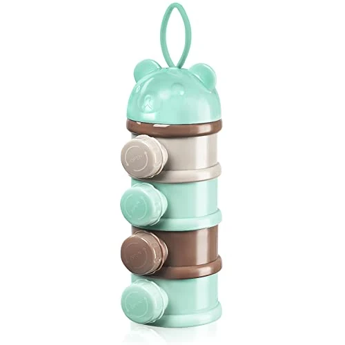 Limited-time offer: Vicloon Milk Powder Dispenser, Portable 4 Layers 270ml per Layer Twist-Lock compartments, Storage Container Stackable Pots, Milk Powder Dispenser & Snack Storage Container from 9.59 £ to 6.59 £ (save 31.28%)