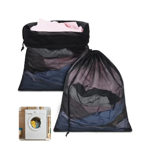 Offerta a tempo: OTraki 2 Pezzi Sacchetto Lavatrice, 50x60cm Retina per Lavatrice Riutilizzabiliper Sacchetti Lavatrice Biancheria Con Couliss per Delicati Reggiseni Calzini Scarpe - 0.00% da 11.15 € a 11.15 €