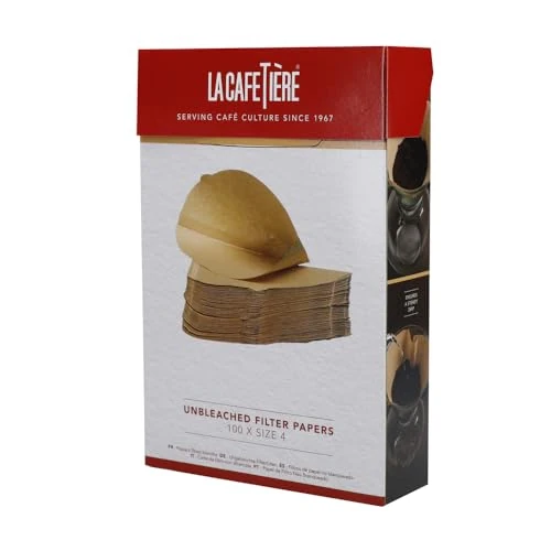 Offre limitée : La Cafetière Lot de 100 filtres à café non blanchi, taille 4, boîte cadeau de 17.65 € à 17.65 € (0.00% de remise)