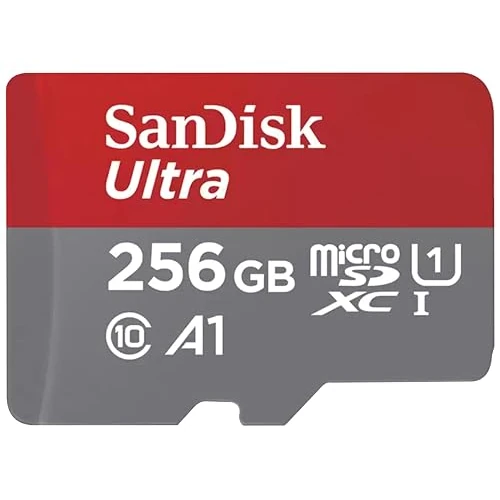 Offre limitee: SanDisk Ultra 256 Go microSDXC UHS-I carte pour Chromebook avec adaptateur SD et jusqu'à 150 Mo/s en vitesse de transfert, A1 App Performance UHS-I Class 10 U1 de 41.99 EUR a 33.00 EUR (economie 21%)