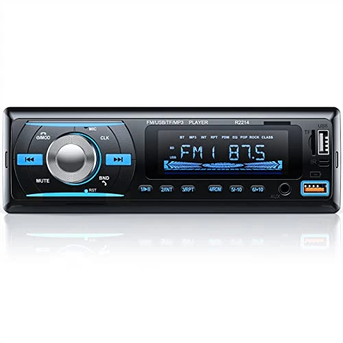 Offerta a tempo: RDS Autoradio Bluetooth 5.0 Vivavoce, Chismos FM/AM Bluetooth Autoradio con telecomando, Supporto due USB/AUX in/SD/TF/WMA/WAV/MP3 Player, 1 DIN Stereo Radio 4x65W Supporto iOS Android - 0.00% da 29.99 € a 29.99 €