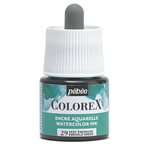 Offerta a tempo: Pébéo Inchiostro Colorex 45 ML Verde Smeraldo - Acquerello Rendering Velouté Multiuso per Tutti i Supporti - 34% da 6.99 € a 4.64 €