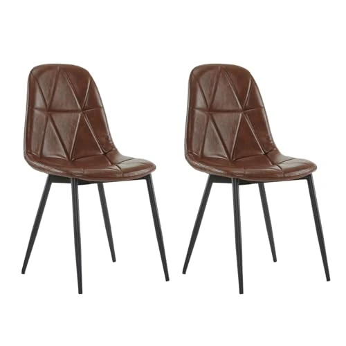 Limited offer: Lestarain Dining Chairs Set of 2, Velvet Chairs for Dining Room/Kitchen/Bedroom, with Upholstered Seat, Metal Legs, Dark Green, LCNI109002-2 from 89.99 EUR to 85.49 EUR (save 5%)