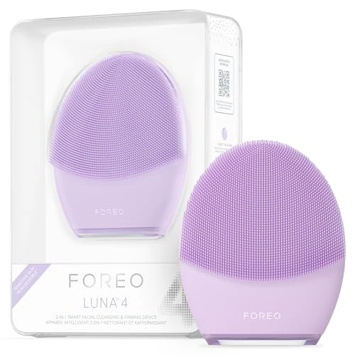 Offerta a tempo: FOREO LUNA 4, spazzola detergente viso, Massaggio viso rassodante, Spazzola viso anti-age, Favorisce l'assorbimento delle formule di skincare, Pulizia viso semplice, Sensitive Skin - 40% da 199.00 € a 119.00 €