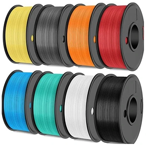 SUNLU 250g*8 PLA+ Filamento 1.75mm Stampante 3D, Precisione +/- 0.02mm, 8 Rotoli 0.25kg (Nero+Bianco+Grigio+Verde menta+Giallo limone+Arancio solare+Rosso ciliegia+Blu cielo)