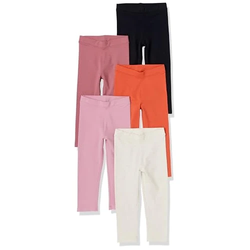 Offerta a tempo: Amazon Essentials Leggings Bambine e Ragazze, Pacco da 5, Arancione/Avorio/Nero/Rosa/Rosato, 2 Anni - 0.00% da 23.40 € a 23.40 €