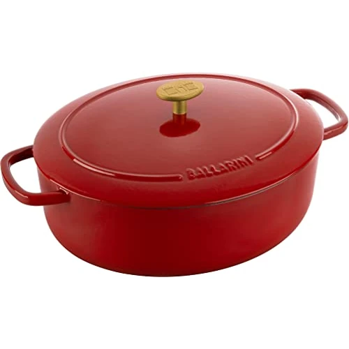 Tijdelijke aanbieding: BALLARINI Bellamonte Cocotte, Dutch Oven, braadpan geëmailleerd, gietijzeren braadpan, ovaal, 29 cm, 4,5 liter, rood van 73.50 EUR naar 73.50 EUR (korting 0%)