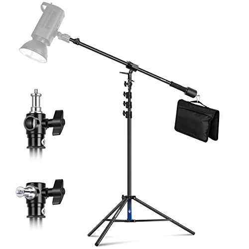 Oferta limitada: NEEWER Soporte de Luz de Aluminio con Amortiguación de Aire, Soporte de Fotografía de 3M con Brazo Extensible, Contrapeso, Bolsa de Arena, Tornillo de 1/4" para Softbox, Carga Máxima 5kg de 109.99 € a 83.24 € (ahorro 24%)