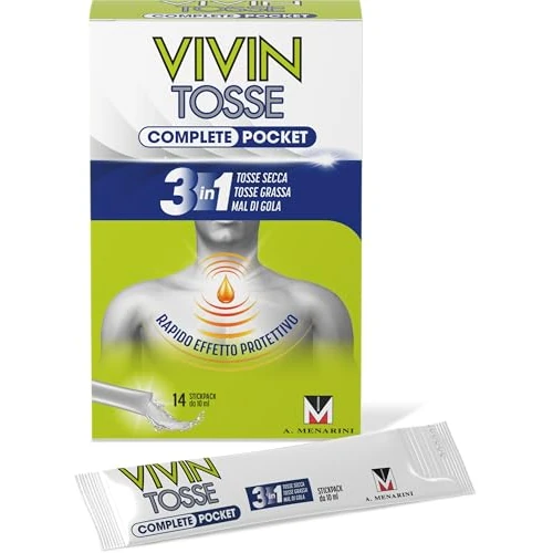 Offre limitée : Vivin Toux Complète Pocket 14 Sachets. Sirop pour maux de gorge, toux sèche et grasse à base d'extraits de plantes. Protège et favorise l'hydratation de la muqueuse pharyngée. Sans gluten. de 8.99 EUR à 5.47 EUR (remise 39%)