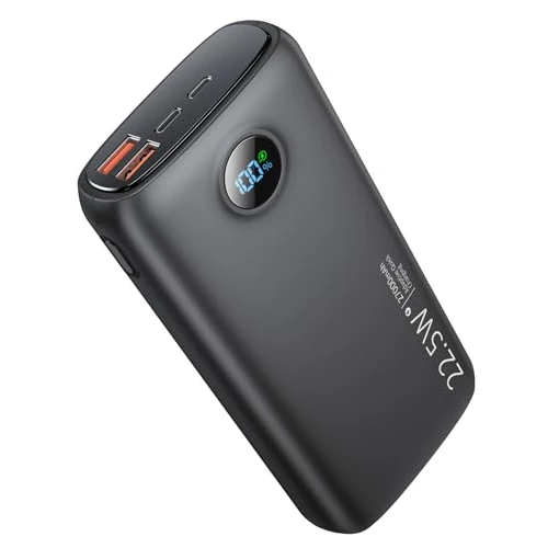 SNOMH Power Bank 27000mAh 22.5W Powerbank, Caricatore Portatile Ricarica Rapida con LCD Display Digitale 3 Uscite e 2 Ingressi per iPhone 17/16/15/Smartphone and More