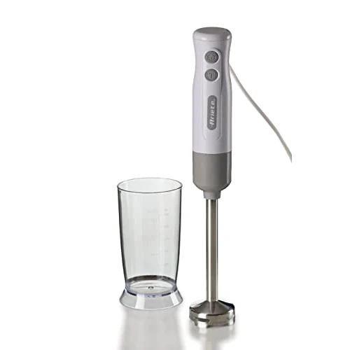 Oferta limitada: Ariete Batidora de inmersión Breakfast 604, batidora de inmersión, Minipimer con 2 velocidades, hoja de acero inoxidable, pata extraíble, vaso transparente graduado, 700 W, blanco de 29.59 € a 29.59 € (ahorro 0.0%)