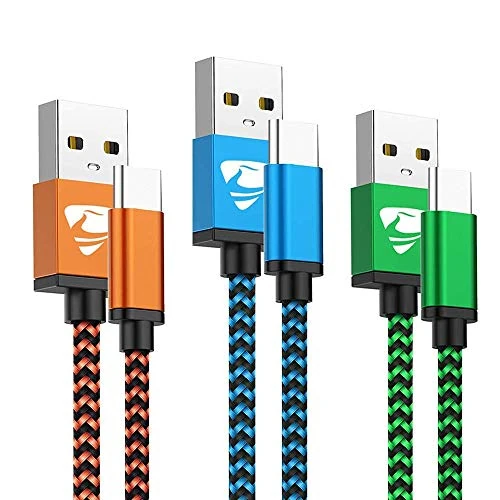 Cavo USB C, Cavo USB Type-C 2Metri 3Pezzi Caricabatterie Cavetto Ricarica Rapida Filo Caricatore Carica per Samsung S21 S22 S20 S10 S8 S9 A13 A20e A33 A52 A52s A53 A72 A21s, Huawei/Google Pixel/Xiaomi