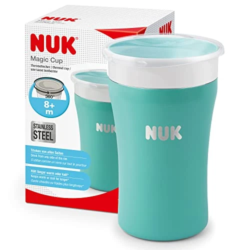 Offerta a tempo: NUK Magic Cup tazza biberon in acciaio inossidabile | 8+ mesi | 230 ml | Bordo 360° anti — 23% da 23,99 € a 18,47 €