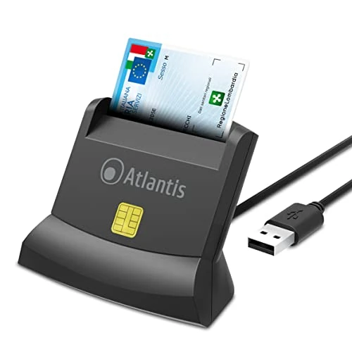 Tijdelijke aanbieding: Atlantis Smart Card Lezer P005-SMARTCRV-U Smart Card Lezer Smart Card Lezer Cns nationale servicekaart Spid en digitale handtekening, voor PC en notebook, USB-poort van 15.16 € naar 15.16 € (0.00% korting)