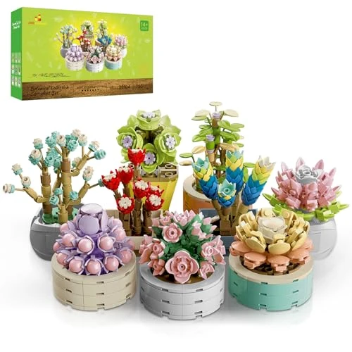 Offre limitee: JMBricklayer 20104 Fleurs Mini Blocs de Construction de Plantes Succulentes, 9 Fleurs Plantes Artificielles pour La Construction, Activité Manuelle pour Adultes, Cadeau pour Filles et Femmes de 39.05 EUR a 30.18 EUR (economie 23%)