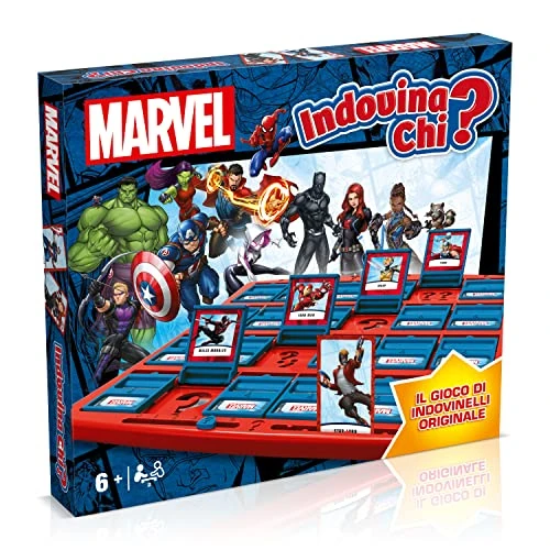 Winning Moves Marvel Adivina Quién? Juego de mesa, Los Vengadores, los Guardianes de la Galaxia y Wakanda están incluidos en este juego de acertijos, regalo para jugadores a partir de 6 años