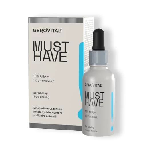 Offre limitée : Gerovital Must Have Sérum Peeling Visage AHA 10% et Vitamine C 1% 30 ml de 11.12 € à 11.12 € (0.00% de remise)