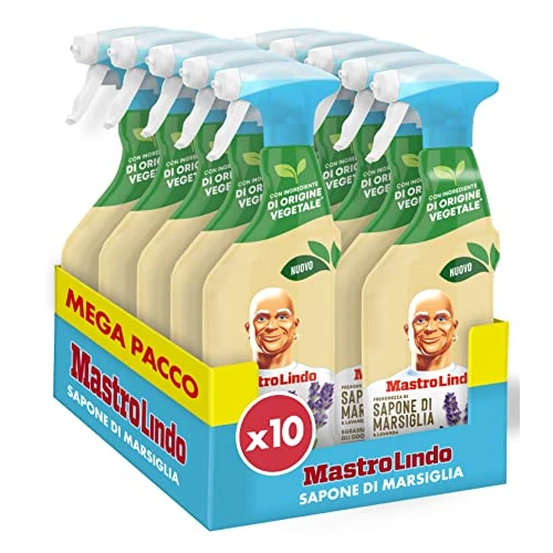 Offerta a tempo: Mastro Lindo Detergente Multiuso Spray Collezione Tradizionale Con Profumo Marsiglia E Lavanda 500ML. Con Il 100% Di Profumo Naturale - 25% da 24.99 € a 18.76 €