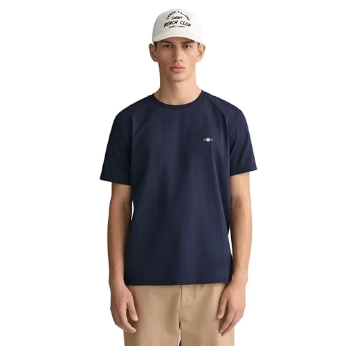 Offerta a tempo: GANT REG SHIELD SS T-SHIRT, T-shirt Uomo, Blu ( EVENING BLUE ), 5XL - 12% da 50.00 € a 43.99 €