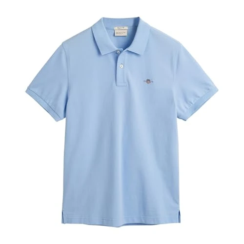 Oferta limitada: GANT Polo REG Shield SS Pique Polo para Hombre, Color Azul Capri, Capri Blue, XS de 90.00 € a 47.72 € (ahorro 47%)