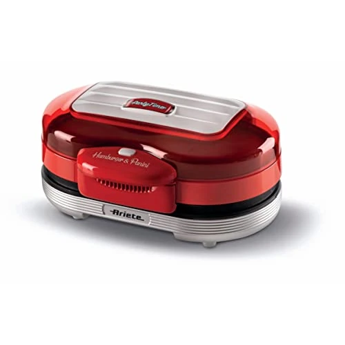 Oferta limitada: Ariete Hamburger Maker 205; rojo; 1200 W, Doble placa antiadherente, 2 compartimentos, Fácil de limpiar, de 59.71 EUR a 59.71 EUR (ahorro 0%)