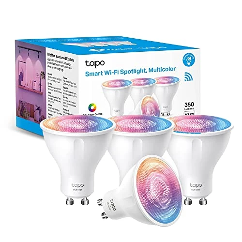 Offerta a tempo: Tapo L630(4-Pack) Lampadina WiFi Intelligente LED Smart GU10, RGBW Multicolore, 16 Milioni di Colori, Amazon Alexa, 350 Lumen, 3.5W, Risparmio Energetico, Confezione da 4 Pezzi - 10% da 39.99 € a 35.99 €