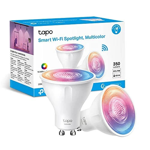 Limitiertes Angebot: Tapo Smarte WLAN Glühbirne GU10 L630 2pack, Energie sparen, 3.5W Entspricht 50W, Mehrfarbrige dimmbare alexa lampe, home zubehör, 16 Mio Farben von 16.49 EUR auf 16.49 EUR (Spare 0%)