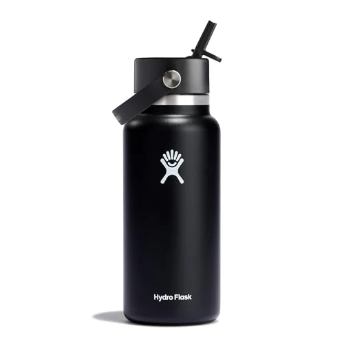 Oferta limitada: Hydro Flask - Wide Mouth - Botella de Agua 946 ml (32 oz) - Acero Inoxidable con Aislamiento al Vacío y Tapa de Pajita Flexible - Wide Mouth - Black de 44.95 € a 44.95 € (ahorro 0.00%)