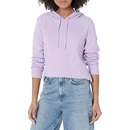 Amazon Essentials Pull à Capuche Doux Au Toucher Femme, Lilas Pastel, S