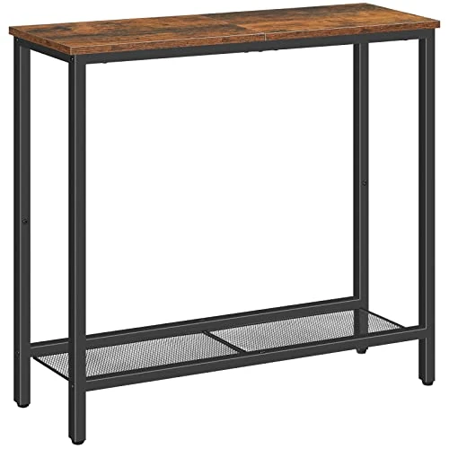 Offerta a tempo: HOOBRO Consolle Ingresso, 75 cm Tavolo Console Stretto, Piccolo Tavolo da Divano con Ripiano Portaoggetti, per Corridoio, Soggiorno, Camera da Letto, Salotto, Marrone Vintage e Nero EBF74XG01 - 39% da 49.99 € a 30.59 €