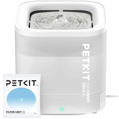Limited-time offer: PETKIT EVERSWEET Automatic Fountain for Cats 1.85L, Wireless Water Pump, Ultra Quiet Drinker, 35dB with Smart LED Light, Filtering Unit 3.0 from 62.09 £ to 28.48 £ (save 54.13%)