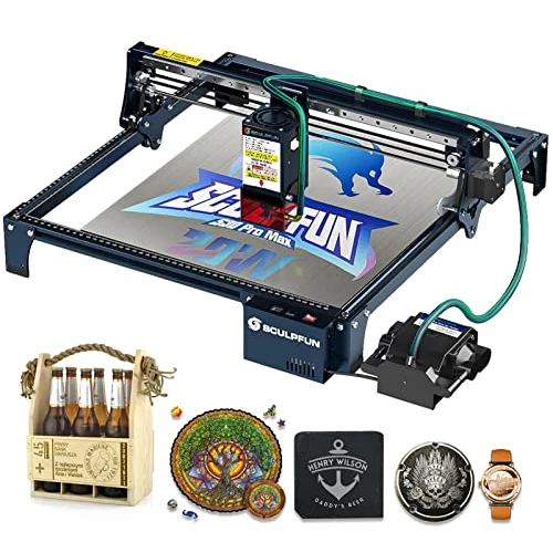Offerta a tempo: SCULPFUN S30 Pro Max Incisore Laser Legno 20W TestaTaglio Laser, Acquista Accessori Max 935 x 905mm, Metallo Incisione Laser macchina pellet per Fai da Te/Decorazione Domestica - 5% da 399.00 € a 379.00 €