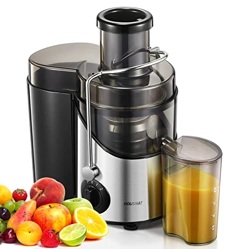 Zeitlich begrenztes Angebot: HOUSNAT Entsafter Gemüse und Obst, Max 800W Juicer Machine aus Edelstahl mit 3 Geschwindigkeitsstufen, 65mm Großem Mund Zufuhrschacht Zentrifugal Entsafter, Leicht zu Reinigen, BPA-frei, 400W von 48.99 € auf 48.99 € (0.00% Rab