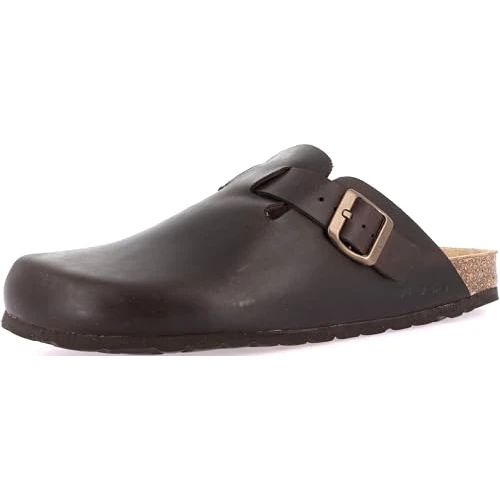 Grunland Robi CB7034 - Chanclas de Nobuck para Hombre, Caoba, 44 EU