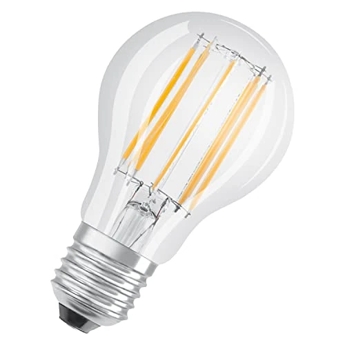 Offerta a tempo: OSRAM Lamps Lampada LED, Forma a Lampadina, E27, 11 Watt, Trasparente, Bianco Caldo, 2700 Kelvin - 0.00% da 10.99 € a 10.99 €