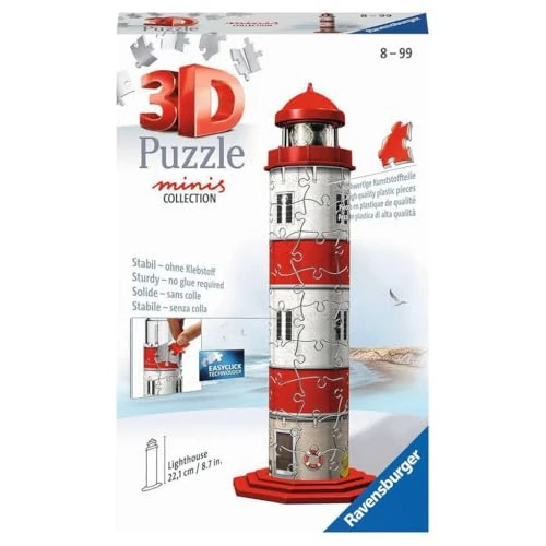 Tijdelijke aanbieding: Ravensburger 3D Puzzle 11273 - Mini Lighthouse - miniatuurkit om in 3D te puzzelen - vanaf 8 jaar van 8.68 € naar 8.68 € (0.00% korting)