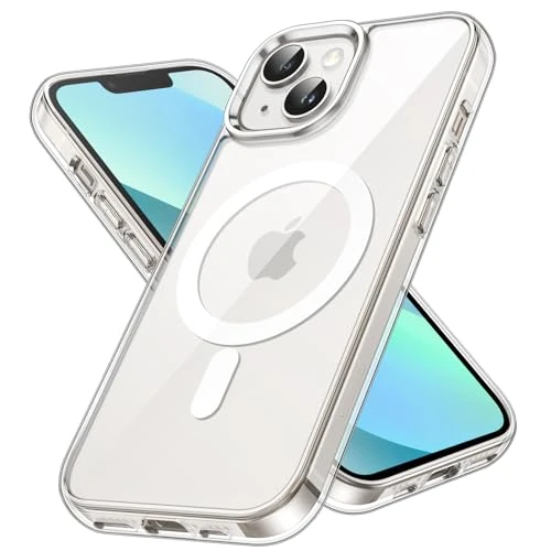 Oferta limitada: JETech Funda Magnética para iPhone 13, Transparente | Compatible con MagSafe, Carcasa Bumper Antigolpes, Resistente a Arañazos, Parte Trasera Claro de 13.99 € a 12.34 € (ahorro 12%)