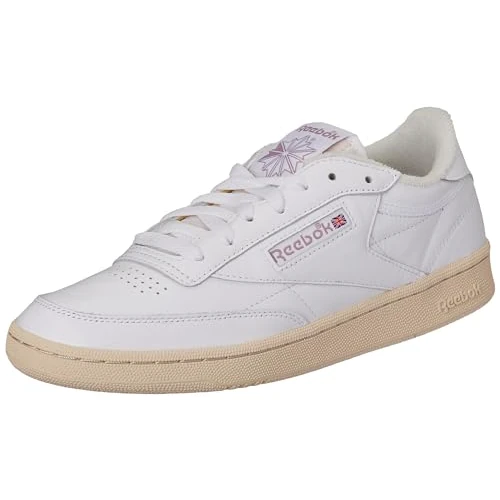 Reebok Club C 85 Vintage sneakers voor dames, Ftwr Wit Krijt Doordrenkt Lila, 41 EU