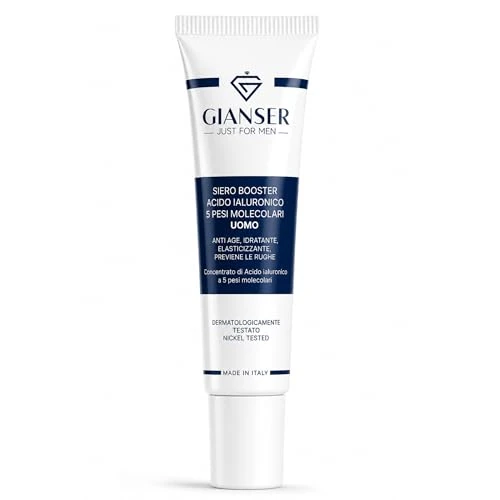 Oferta limitowana: GIANSER JUST FOR MEN – Serum do twarzy dla mężczyzn Booster Intensywne nawilżenie - Czysty kwas hialuronowy do suchej i zmarzonej skóry, środek wzmacniający koncentrat przeciwstarzeniowy - 20 ml z 86.06 zł na 86.06 zł (oszczędź 0.00%)