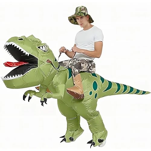 Limited-time offer: FXICH Inflatable Dinosaur Costume Blow up Dinosaur Costume Outfit Funny Halloween Dino Costume Suit (green),dinosaur costume for adult:150cm-190cm from 28.99 £ to 24.64 £ (save 15%)
