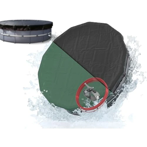 Offerta a tempo: Planenfux® Copertura invernale rotonda per piscine Ø 366 cm (320-366cm) | Telo 2-in-1 in PE 200g/m² | UV-resistente per estate & inverno | Ø420cm Copertura invernale per piscina - 8% da 64.95 € a 59.95 €