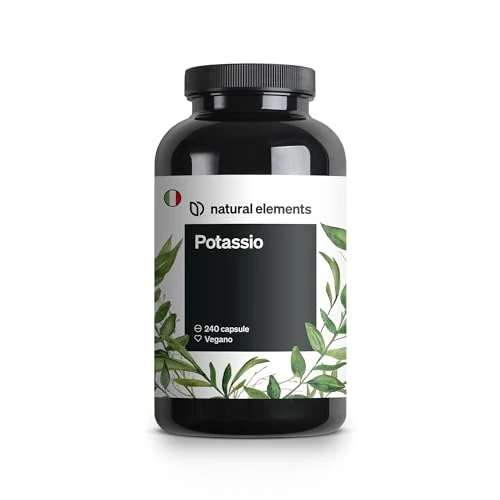 Offerta a tempo: Potassio Integratore – 240 capsule vegane con 800mg di potassio elementare (da citrato di potassio) per dose giornaliera – per la pressione sanguigna, il funzionamento dei muscoli e il sistema nervoso - 8% da 21.49 € a 19.79 €