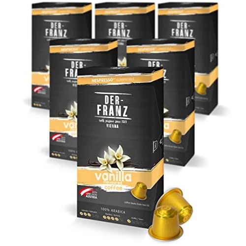 Tijdelijke aanbieding: Der-Franz Nespresso compatibele koffiecapsules, 6 x 10 Koffiecapsules, gearomatiseerd met vanille aroma van 22.80 € naar 22.80 € (0.00% korting)