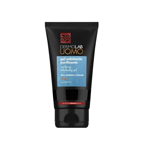 Dermolab Men's peeling gel for normal and oily skin, removes skin impurities, moisturizes and relieves irritation, 15 ml