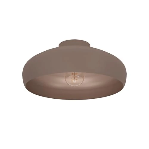 Begrenztes Angebot: EGLO Deckenlampe Mogano, runde Deckenleuchte aus Stahl in Mokkafaben, Wohnzimmerlampe Vintage und Skandinavisch, Lampe Decke Wohnzimmer, Küchenlampe mit E27 Fassung von 50.99 EUR auf 50.99 EUR (Rabatt 0%)