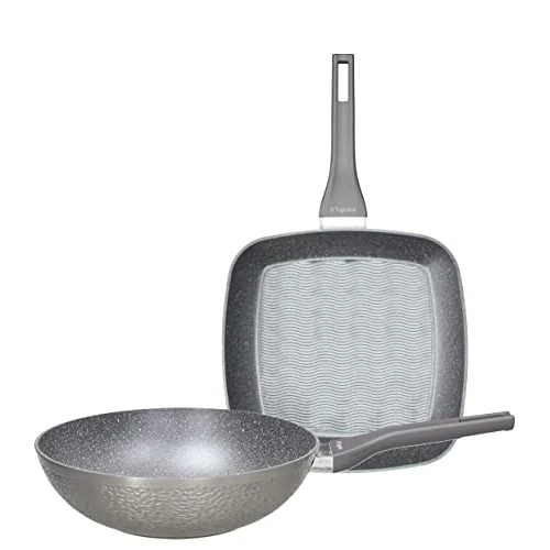 Offerta a tempo: Tognana Deep Moon Set 2 pezzi, Wok 28 cm + Grill 28 x 28 cm - 19% da 31.87 € a 25.81 €
