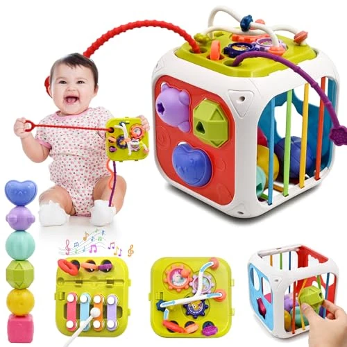 Offre limitée : AiTuiTui Jouet Montessori Sensoriel 7 en 1 dès 18 Mois, Cube d’Activités avec Jeux Sensoriels, Jouet pour la Motricité Fine, Cadeau pour Fille et Garçon, Anniversaire et Noël de 22.99 € à 22.99 € (0.00% de remise)
