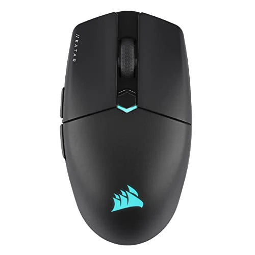 Corsair KATAR ELITE WIRELESS Ultra-Light FPS Gaming Mouse – 10,000 DPI – Symmetric Shape – Up to 110hrs Battery – iCUE Compatible – PC, PS5, PS4, Xbox – Black